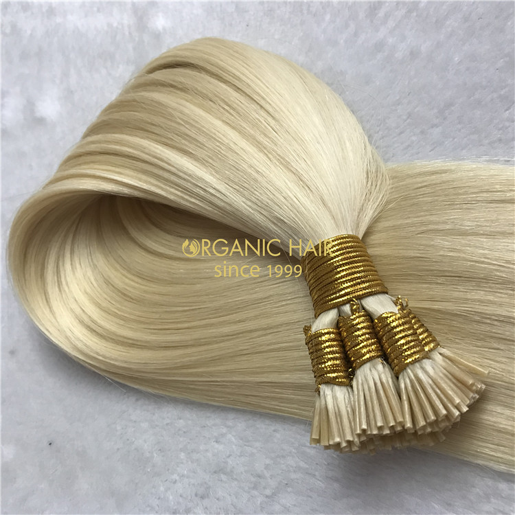 Human kertain itip hair extensions blonde 30inch X105